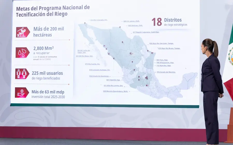 El Programa Nacional de Tecnificación de Riego avanza para beneficiar a 225 mil productores, permitiéndoles cultivar más alimentos con un uso eficiente del agua.