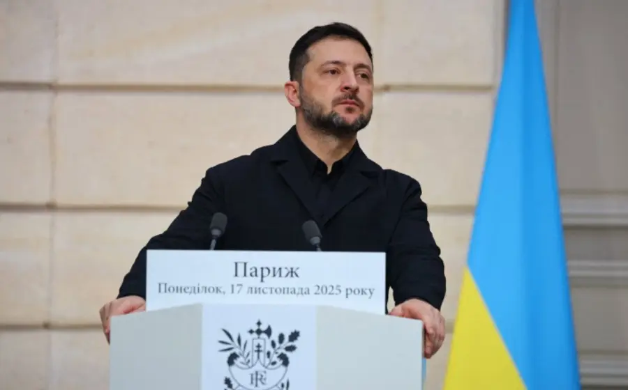 El presidente de Ucrania, Volodymyr Zelensky, en el contexto de recibir un borrador del plan de paz con Rusia, que ha sido rechazado.