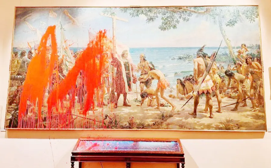 El lienzo fue creado por José Garnelo en el siglo XIX. Foto: Museo Naval de Madrid