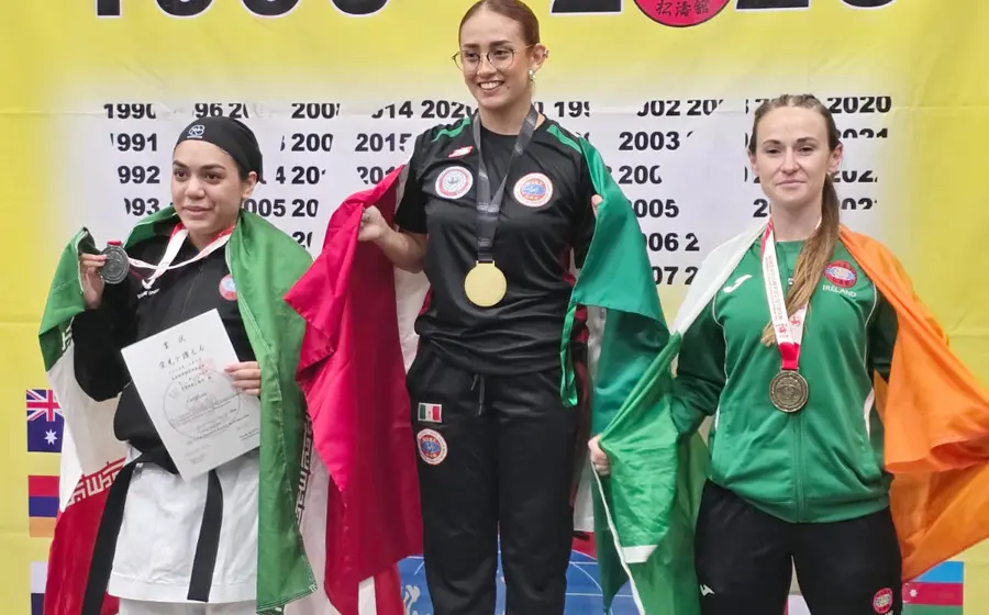 Daniela Leyva, en lo más alto del podio en el mundial de la WSKF