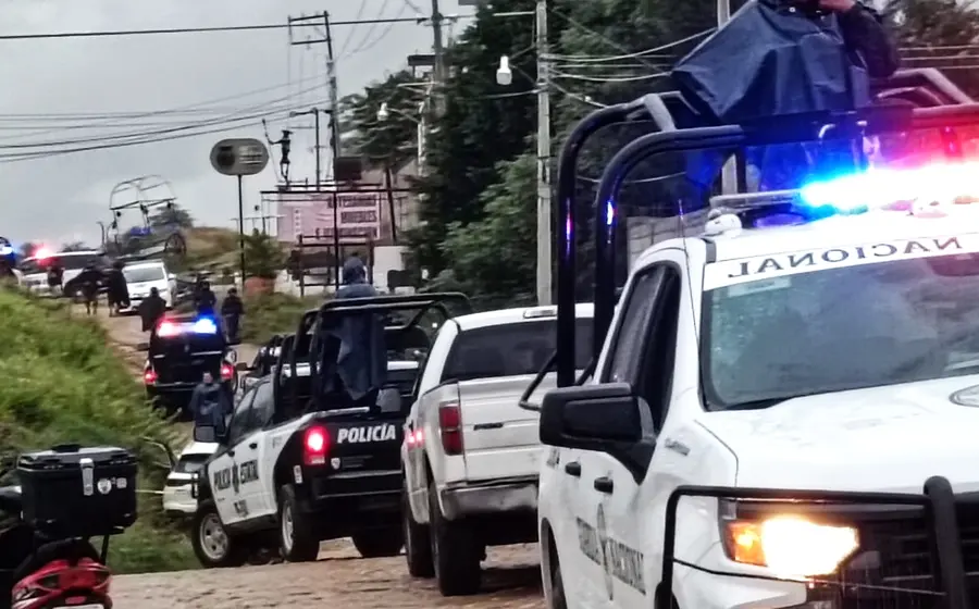 Sujetos armados protagonizaron una balacera en San Francisco Lachigoló, Tlacolula de Matamoros.