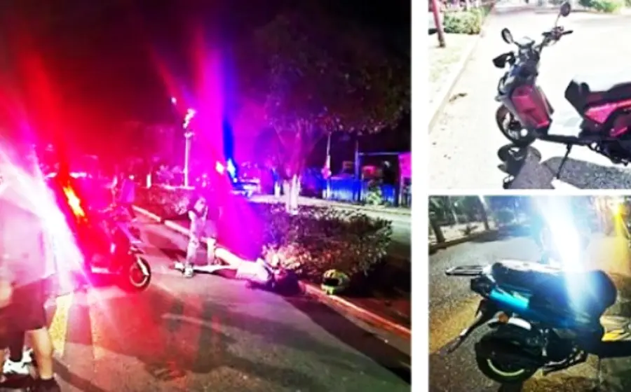 El accidente se suscitó cuando circulaban en sus motonetas