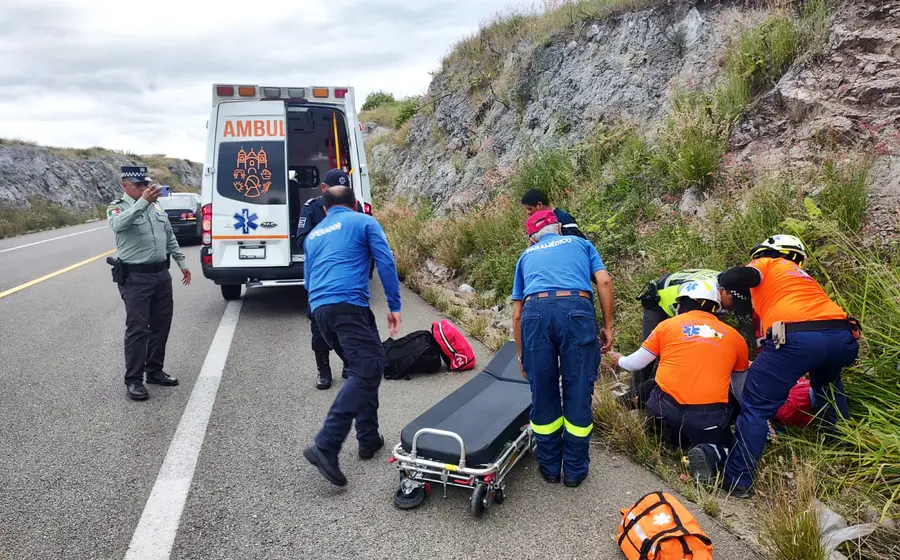 Claudia Patricia derrapó con su motocicleta