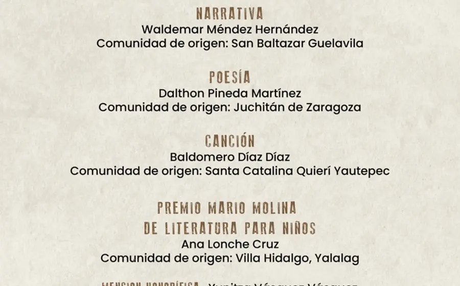 Imagen ilustrativa de los Premios CaSa 2025, un importante certamen cultural que reconoce la creación literaria en lenguas originarias de México.
