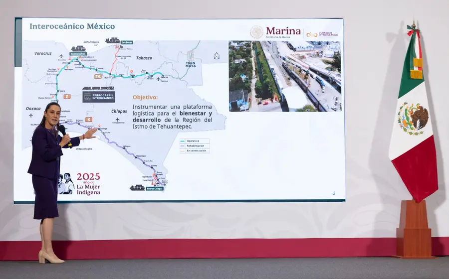 La Línea K del Tren Interoceánico, un proyecto ferroviario para el desarrollo del sur-sureste, cuya inauguración está prevista para junio de 2026.