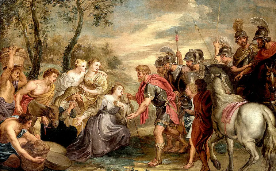 Encuentro de David y Abigail.