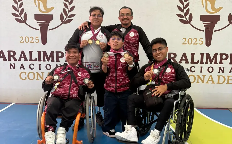 Los cuatro medallistas de Oaxaca, que lograron para este estado un total de siete preseas