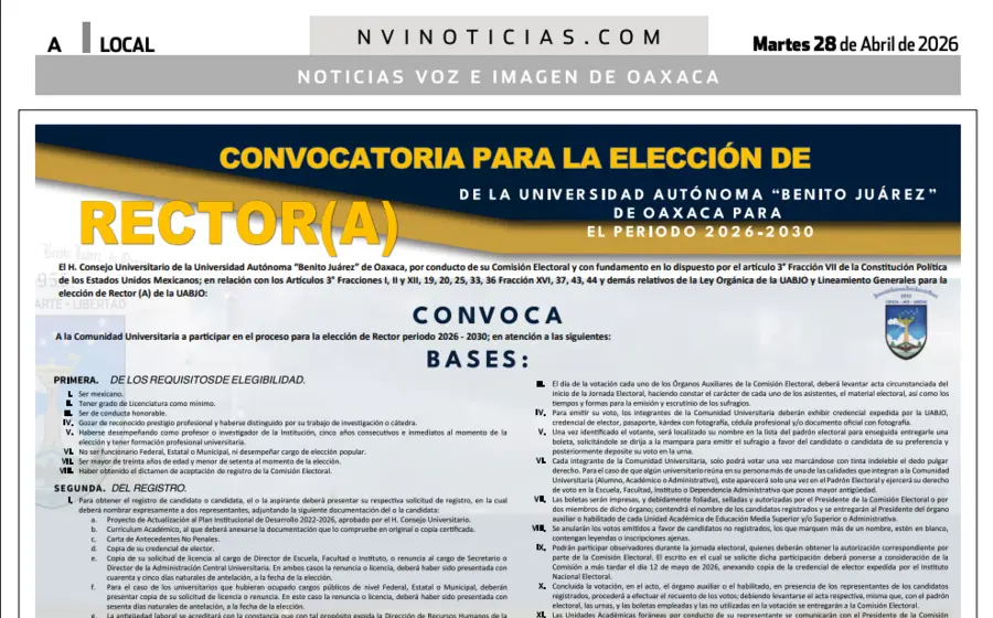 Convocatoria Rector