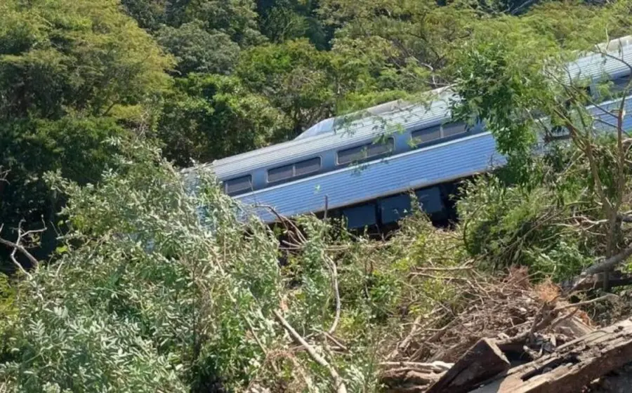 Escena del trenazo ocurrido el 28 de diciembre, un accidente atribuido a fallas humanas y licencias de conducir vencidas según el reporte.