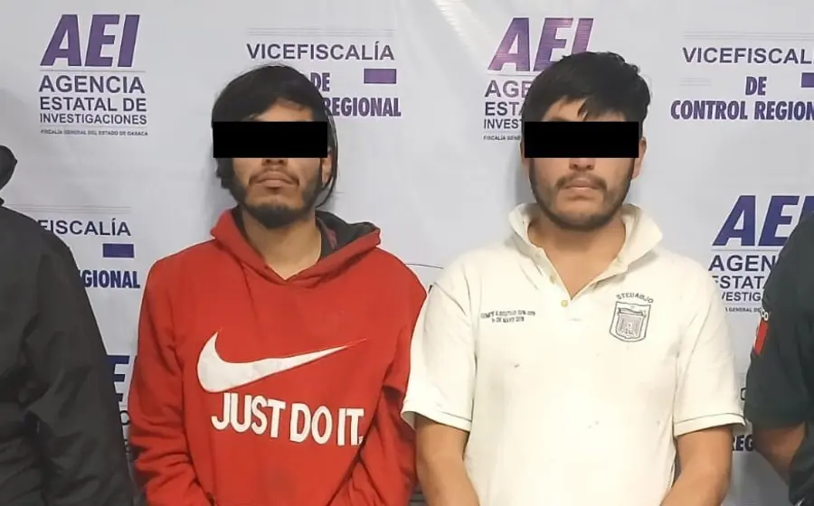 Dos hermanos señalados como presuntos responsables del asesinato de su vecino en la segunda sección de San Pablo Huitzo, Etla.