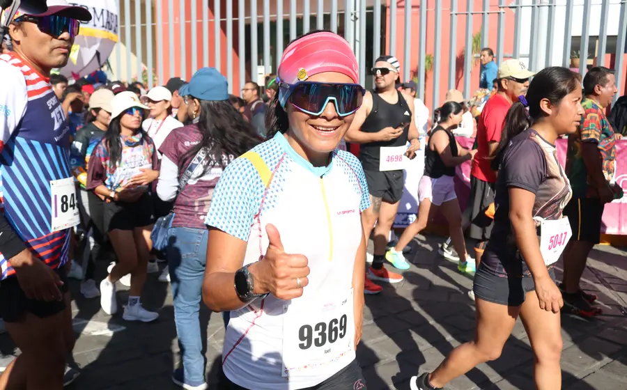 La atleta oaxaqueña Jael Morales Oseguera durante su participación en la competencia de 50 kilómetros que se lleva a cabo en Hong Kong.