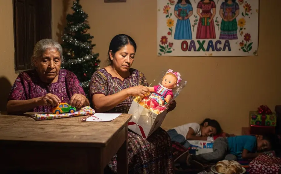 Una madre jefa de familia en Oaxaca se esfuerza para llevar los regalos de Día de Reyes a su hogar, representando a las 'Reinas magas'.