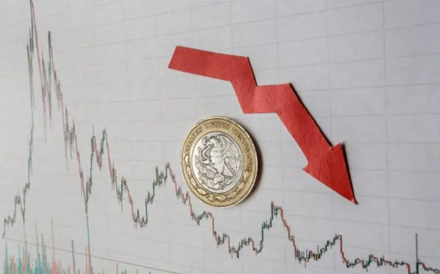 Gráfica económica que ilustra el preocupante retroceso del 5.4% en la economía de Oaxaca, el tercer peor desempeño a nivel nacional.