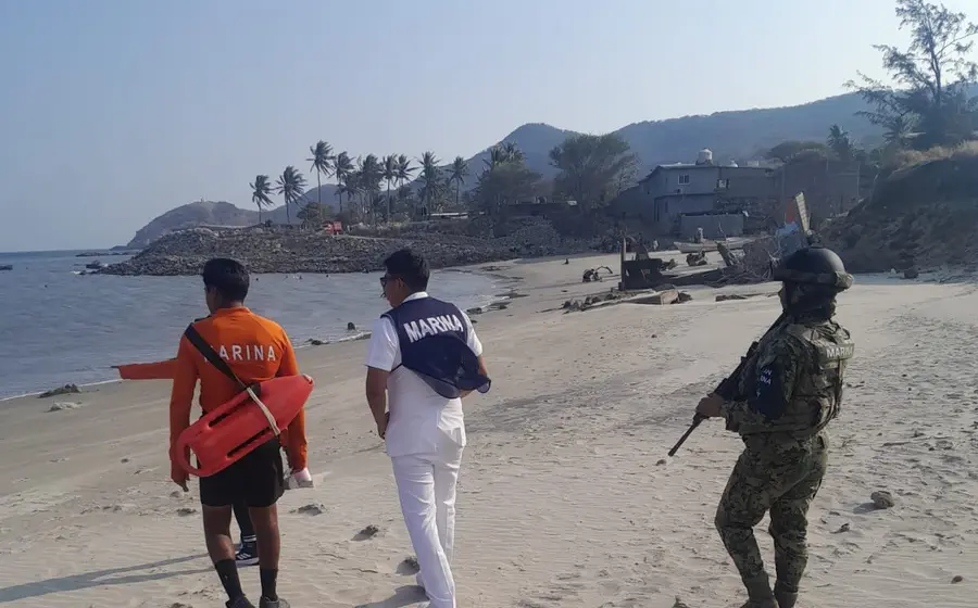Un grupo de 115 elementos navales desplegados durante el operativo de resguardo vacacional del Plan Marina Operación Salvavidas Invierno 2025.