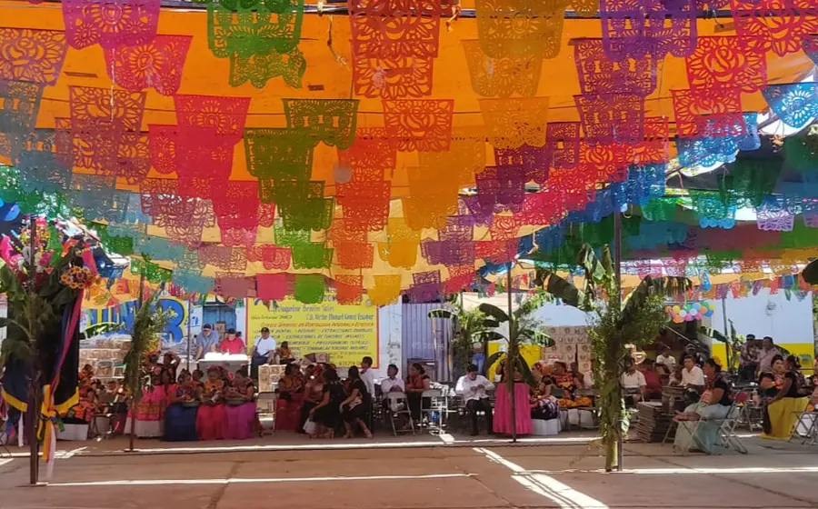 Celebración de la tradicional fiesta zapoteca del Istmo, el Saa Guidxi, que se lleva a cabo en los días previos a la Cuaresma.