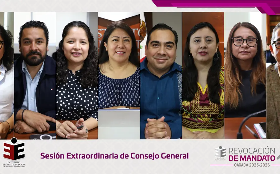 Miembros del Consejo General del IEEPCO durante la Sesión Extraordinaria Urgente en la que se aprobaron los formatos para la vigilancia partidista.