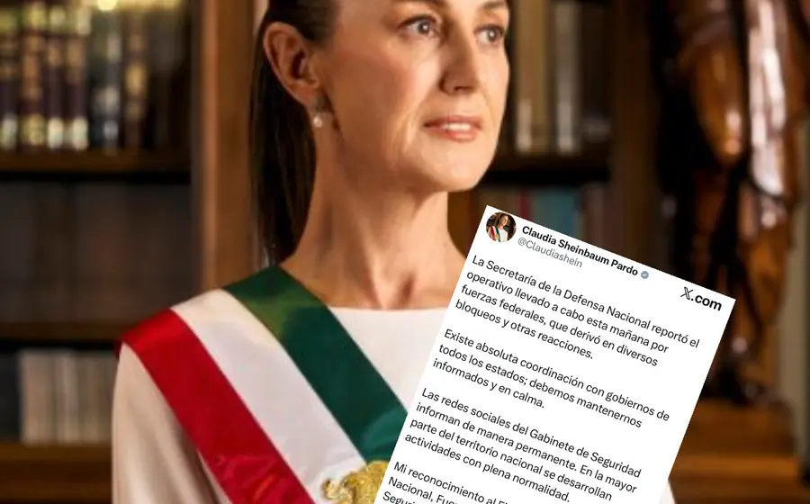 Claudia Sheinbaum llama a mantener la calma y destaca labor de fuerzas de seguridad.