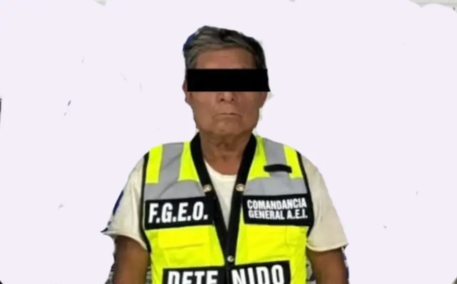 Fotografía del hombre detenido y puesto a disposición del Juez, acusado de cometer agresión sexual en contra de su propia nieta.