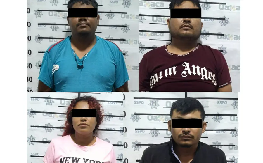 Varios hombres detenidos, presuntos integrantes de la banda delictiva 'Los Sinaloas', son presentados tras su captura en la región de la Costa.