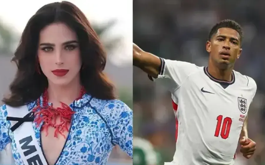 Un montaje fotográfico del futbolista Jude Bellingham y la influencer Fátima Bosch, relacionado con el supuesto romance alimentado por videos falsos en TikTok.
