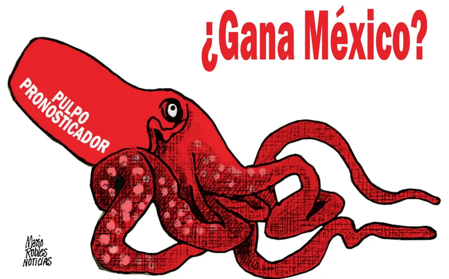 Caricatura del monero Mario Robles sobre el histórico partido de fútbol entre México e Inglaterra, un encuentro que puede cambiar la historia del Tri.