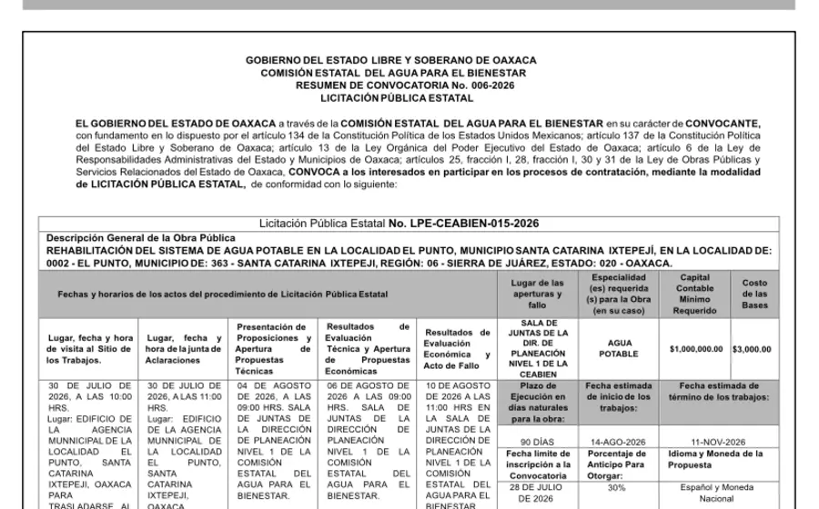 convocatoria 06