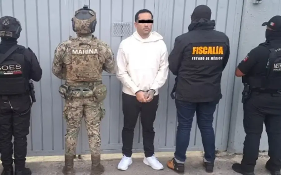 Fotografía de 'El Ocra', presunto líder huachicolero en el Estado de México, quien fue recluido en el penal de Ecatepec.