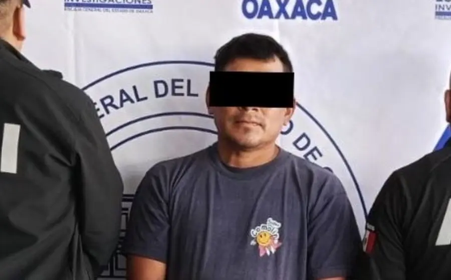 Fotografía de un hombre conocido como "El Tehuano", detenido por ser el presunto responsable de un crimen cometido hace 14 años.