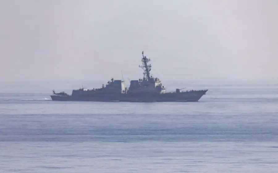 Un buque petrolero en el mar que fue detenido por el Comando Central de Estados Unidos en su ruta hacia un puerto iraní.