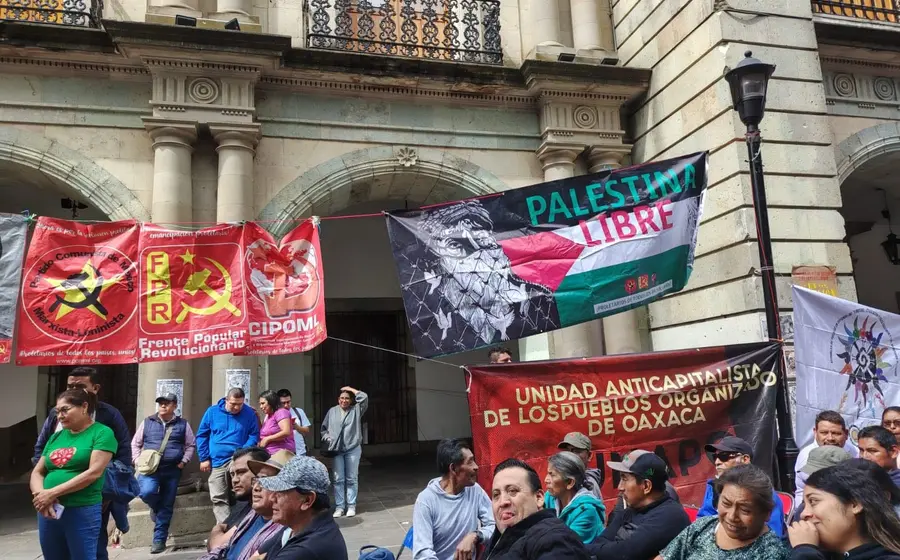 Integrantes de la organización Frente Popular Revolucionario (FPR) durante una movilización para exigir justicia y denunciar la falta de avances en la investigación.