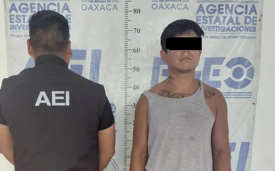 Fotografía de Milton R.C., quien fue detenido por las autoridades al ser señalado como presunto responsable del delito de extorsión o cobro de piso.