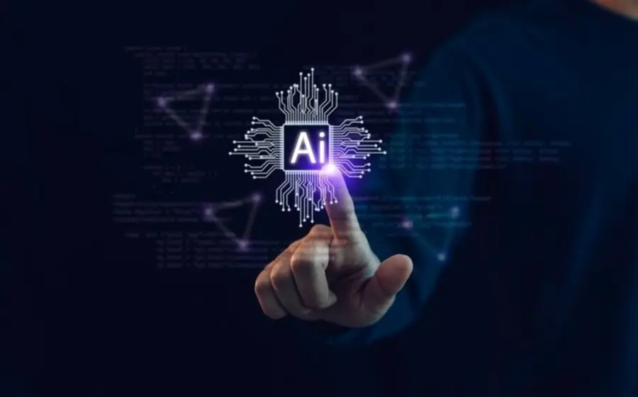 Ilustración conceptual que representa el lento avance de las empresas en México para adoptar la Inteligencia Artificial y mejorar su preparación económica.