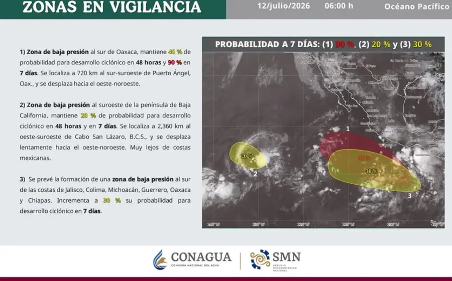 El Istmo se encuentra bajo vigilancia ante una posible formación ciclónica, que genera un pronóstico de lluvias intensas, viento fuerte y oleaje elevado.
