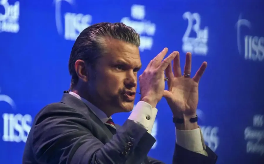Pete Hegset, secretario de Guerra de Estados Unidos.