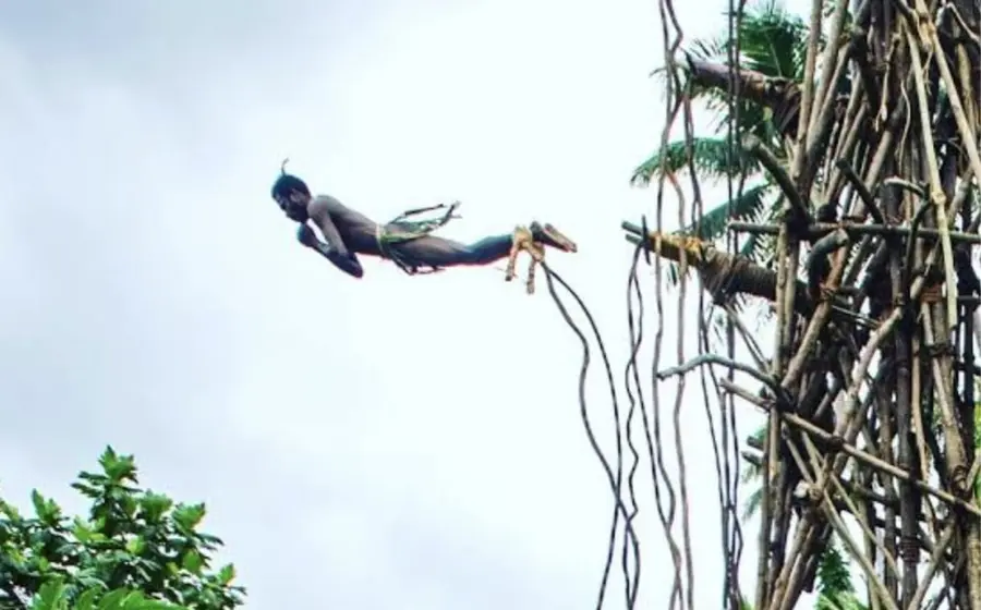 El bungee jumping tiene sus raíces en un antiguo ritual de iniciación en la remota isla de Pentecostés.