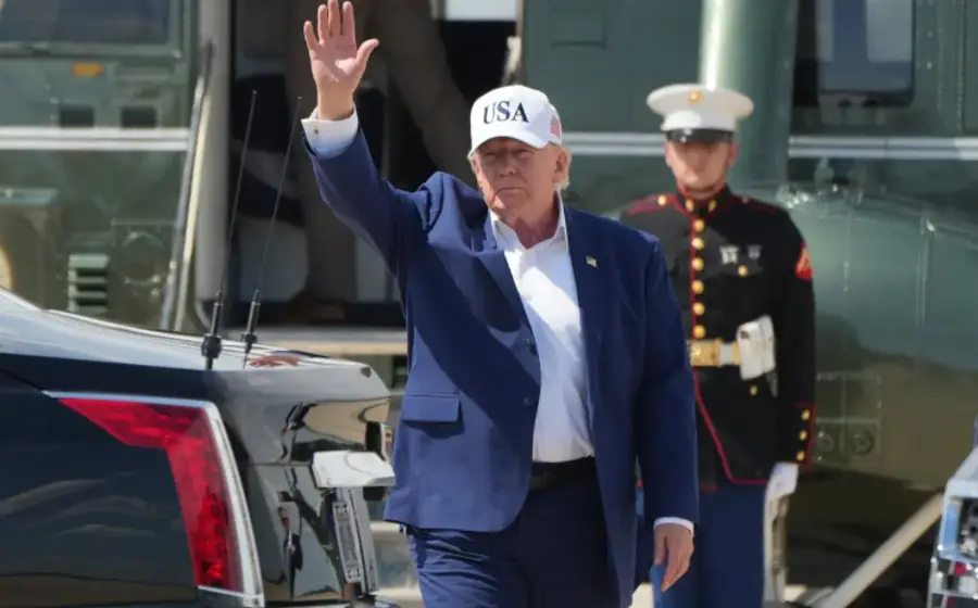 El presidente de Estados Unidos, Donald Trump, en una imagen que ilustra su respaldo a Abelardo de la Espriella y su promesa de fortalecer relaciones con Colombia.