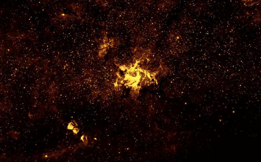 Representación artística del sistema solar que ilustra la posibilidad de encontrar sondas, restos o artefactos alienígenas no identificados entre los planetas.