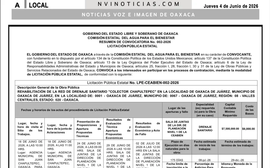 convocatoria