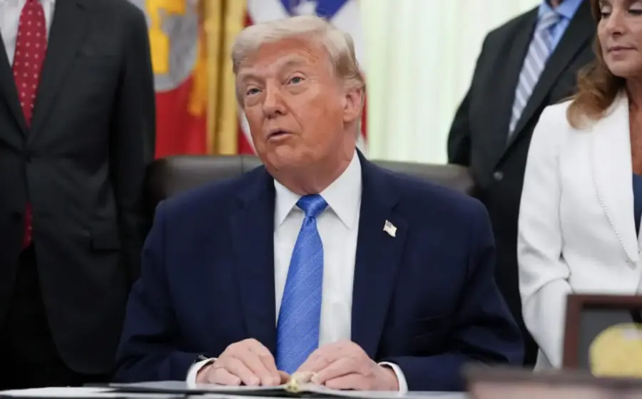 El expresidente de Estados Unidos, Donald Trump, quien ha puesto en duda la continuidad del acuerdo comercial TMEC con México y Canadá.