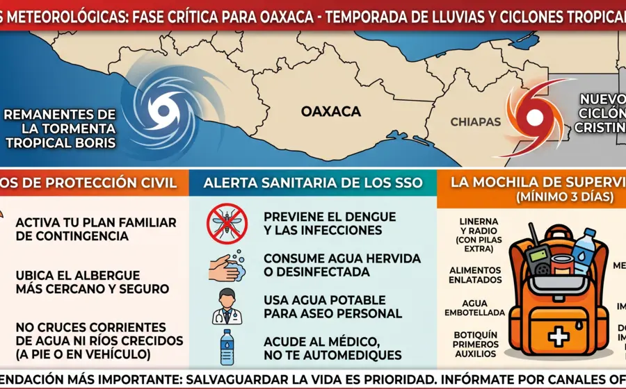 Las intensas lluvias en Oaxaca provocan encharcamientos, lo que aumenta significativamente el riesgo de contraer dengue y otras enfermedades transmitidas por mosquitos.