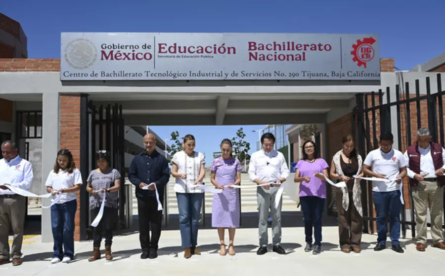 El nuevo plantel CBTIS con enfoque tecnológico en Tijuana, inaugurado por el Gobierno federal, que atenderá a 540 estudiantes por turno.