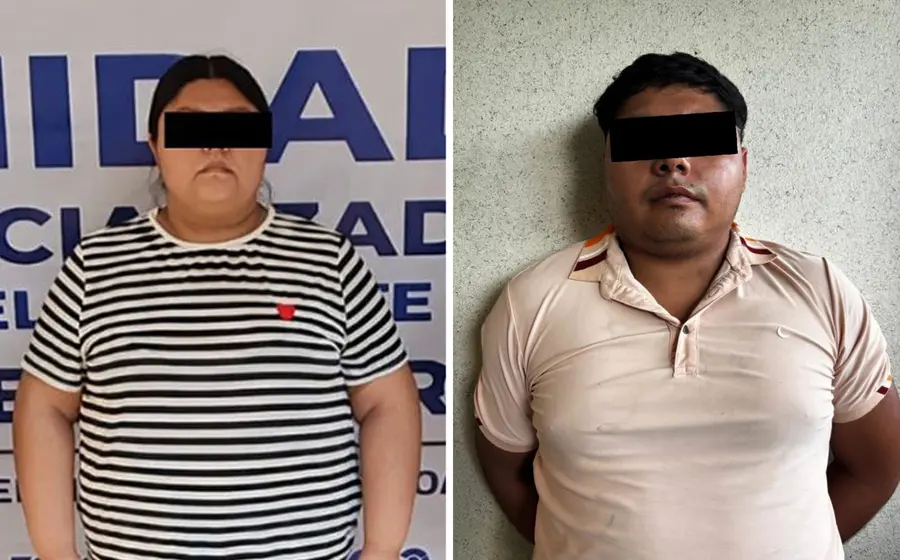 La pareja de presuntos extorsionadores que fue vinculada a proceso y se encuentra en prisión preventiva como medida cautelar.