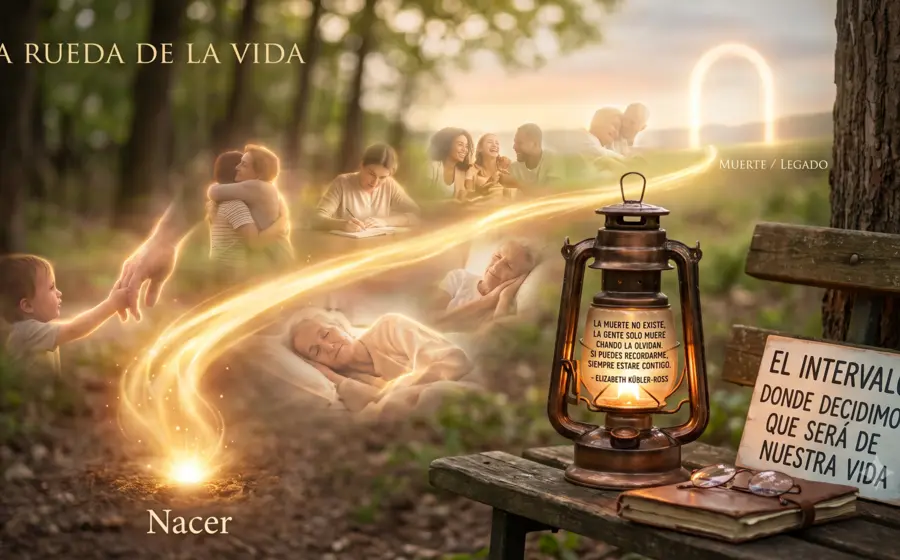 Ilustración conceptual de la rueda de la vida, una herramienta gráfica para evaluar el equilibrio y la armonía en distintas áreas personales.
