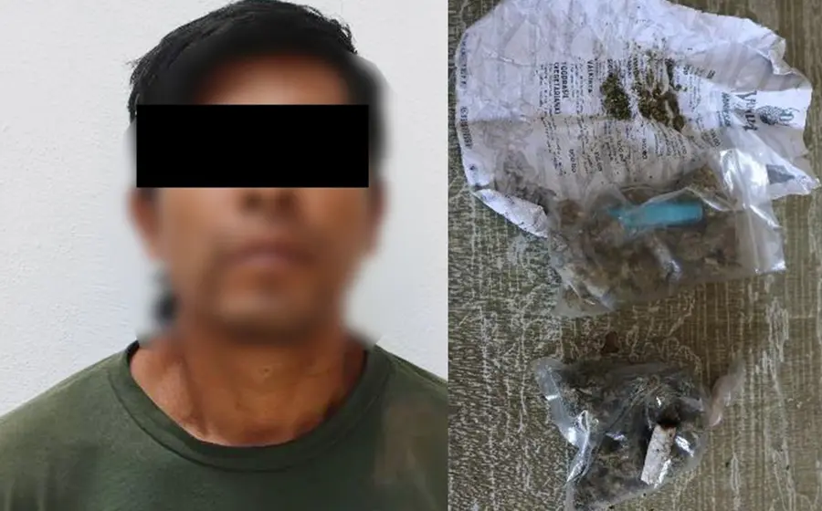 Dos bolsitas con mariguana aseguradas a E. A. H. S.
