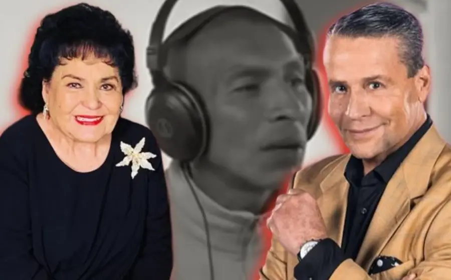 El actor Alfredo Adame hace un gesto de enojo mientras acusa al reo 'El Beto' de querer colgarse de la fama de Carmen Salinas.