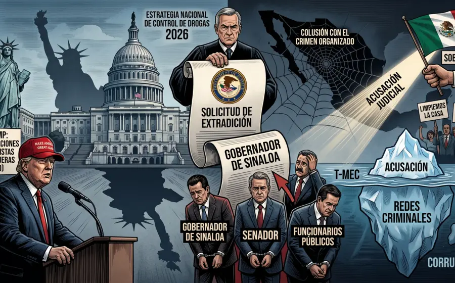 Fuerzas de seguridad patrullan una calle en Sinaloa como imagen ilustrativa de la crisis que representa un punto de inflexión nacional.