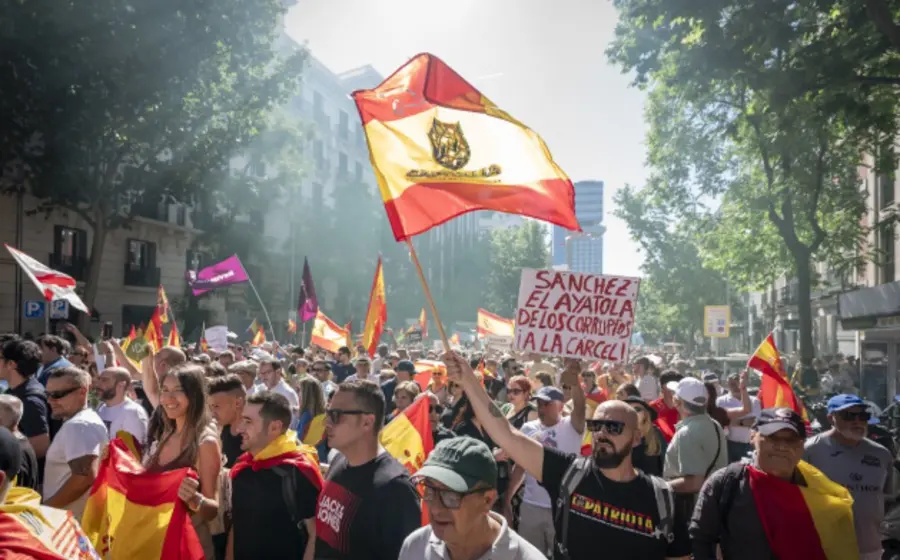 La derecha y de la ultraderecha españolas tomaron las calles de Madrid.