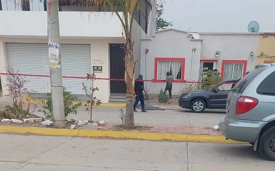 Escena del crimen en Ciudad Yagul donde fue ejecutado un hombre conocido por el apodo de 'El Vaquero'.