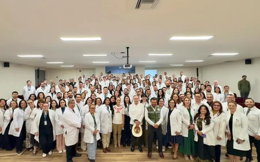 Claudia Sheinbaum durante la inauguración del nuevo Hospital General de Zona (HGZ) del IMSS en Hermosillo, Sonora, que beneficiará a 122 mil derechohabientes.