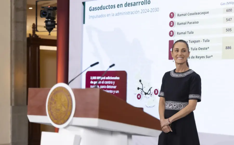 Claudia Sheinbaum presenta su Plan de Gasoductos para la soberanía energética, un proyecto con una inversión superior a los 140 millones de pesos.